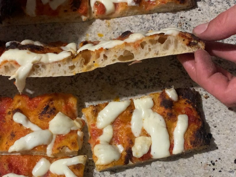 Pizza alla pala 75%&nbsp;idratazione